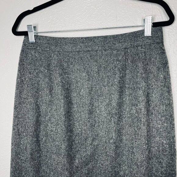 Vintage Sag Harbor Gray Wool Blend Midi Y2K Pencil Skirt Sz. 14 - Picture 2 of 12